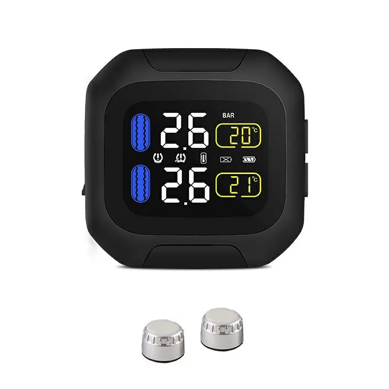 Silver mini WI Водонепроницаемый Мотоцикл tpms датчик давления в шинах в режиме реального времени беспроводной мини внешний/внутренний датчик система контроля давления в шинах - Цвет: Silver mini WI