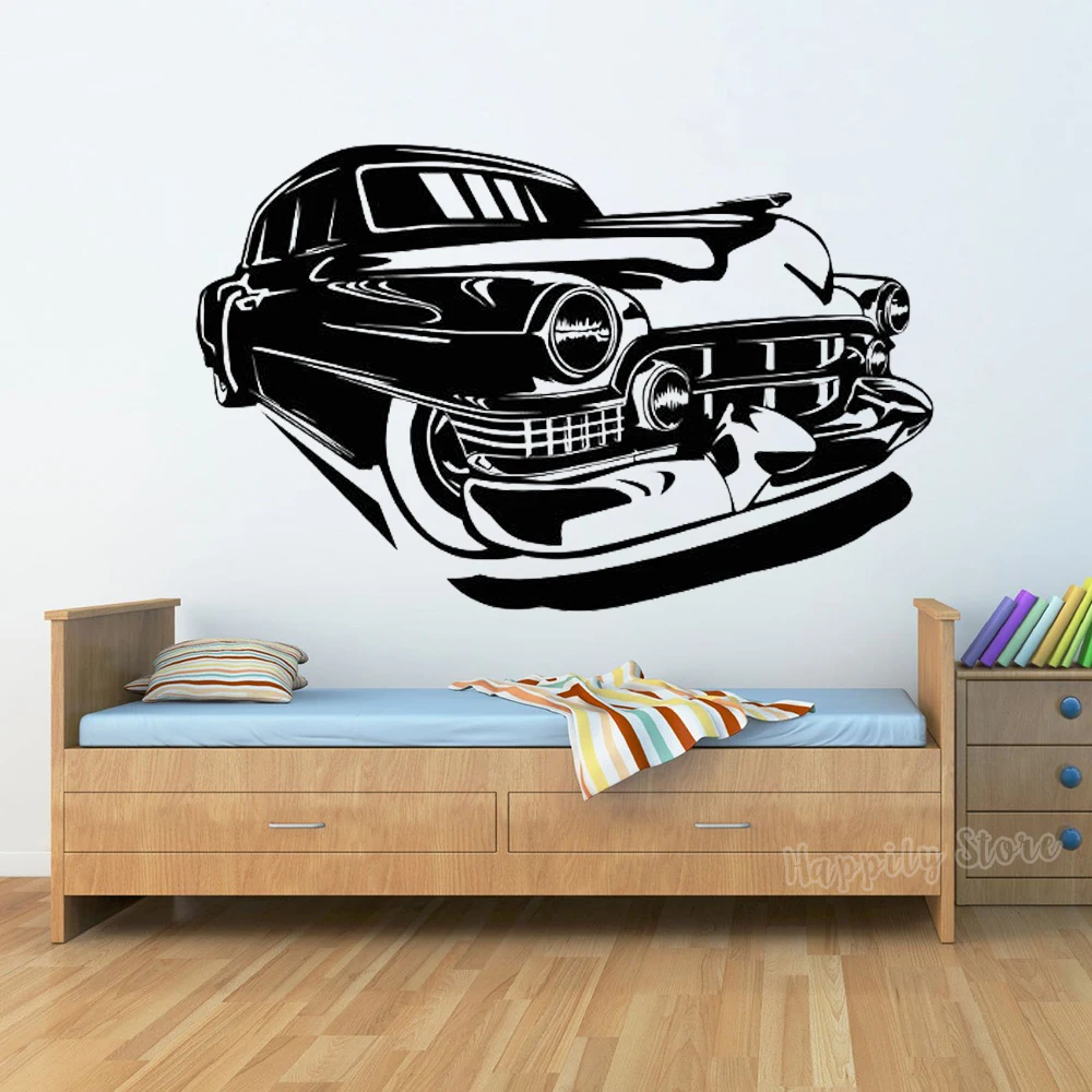 Винтажные наклейки на стену в старом автомобиле постеры гаражные виниловые