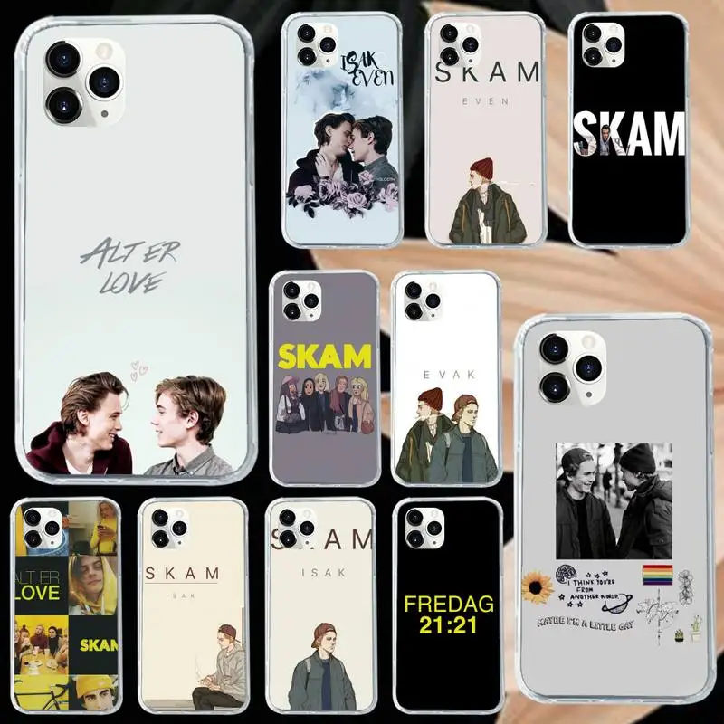 

Skam Norwegian Tv serial Phone Case Transparent soft For iphone 12 11 13 7 8 6 s plus x xs xr pro max mini