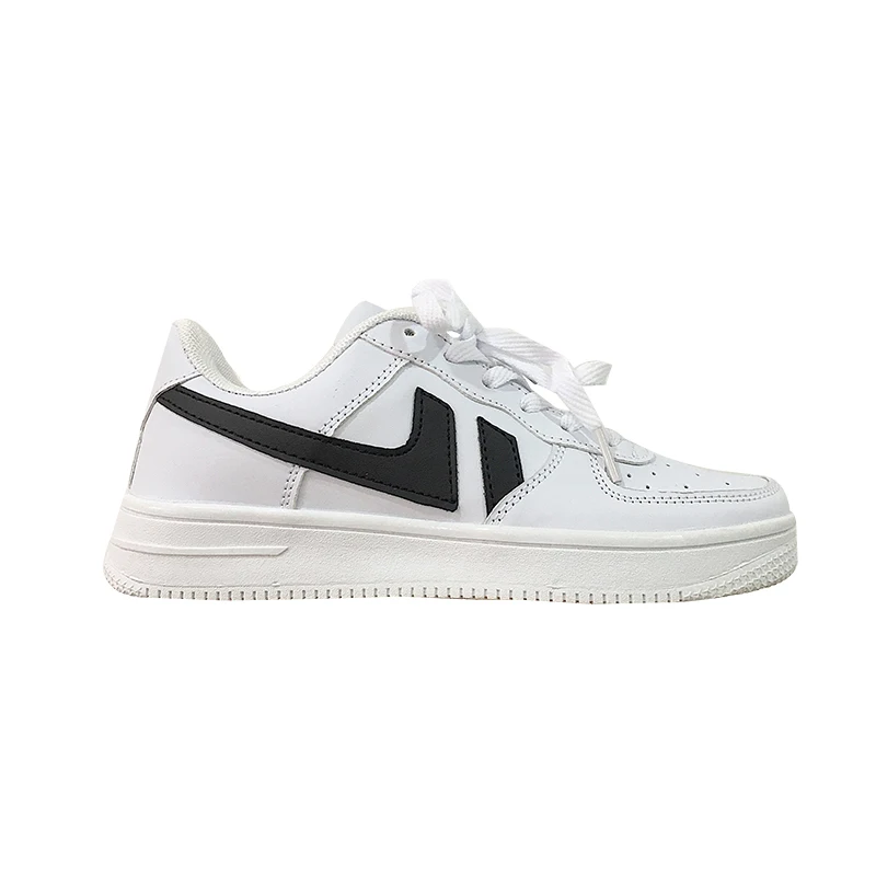 

UBERU2021 summer new breathable casual vulcanized shoes white leather walking running shoes platform flat shoes ladies sneakers