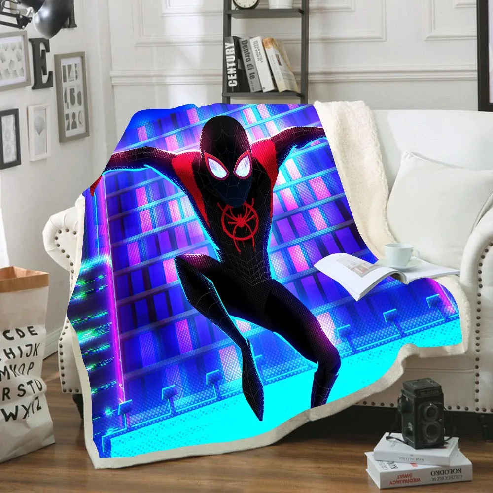 Disney Spiderman Blanket Warm Cosy Sherpa Winter Covering Throws on Bed Crib Couch Home Decor Gift for Baby Boys Children Kids | Дом и сад