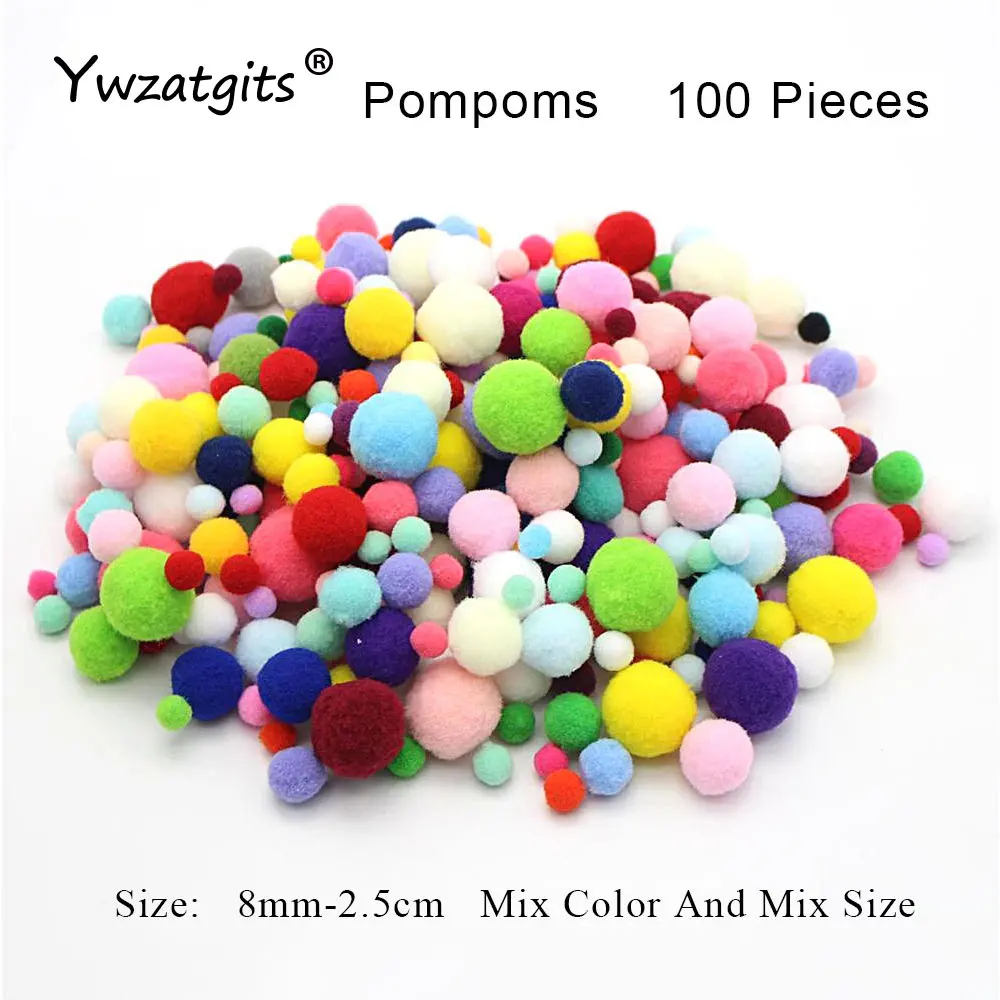 

Ywzatgits Chenille Stems Kids Plush Pipe Cleaner Google Eyes Pom Pom Balls Toys Handmade DIY Craft Supplies YK0820