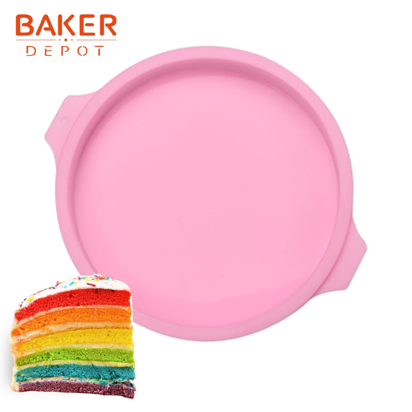 BAKER DEPOT, силиконовая форма для торта, выпечки, КРУГЛЫЙ пудинг, хлеб, радужная форма для торта, форма для пиццы, украшение торта, сделай сам, на день рождения