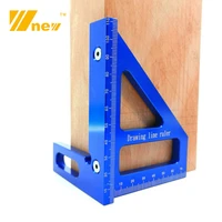 multifunctional aluminum alloy woodworking ruler square layout miter triangle ruler 45 90 degree metric gauge measure tools