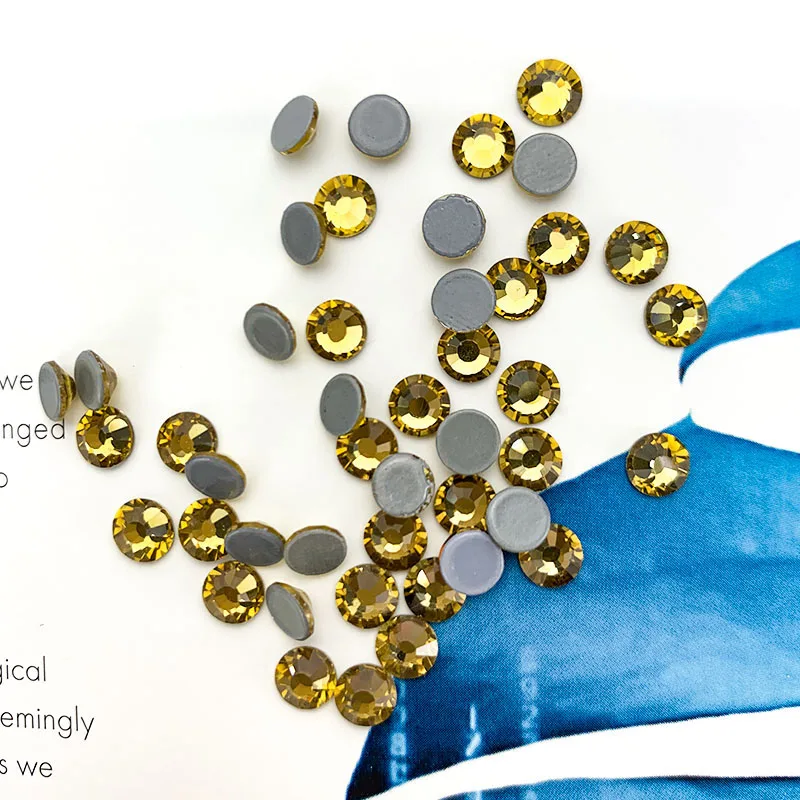 1440 шт. 2 мм плоский круглый металлический алюминий для горячей фиксации с клейкой