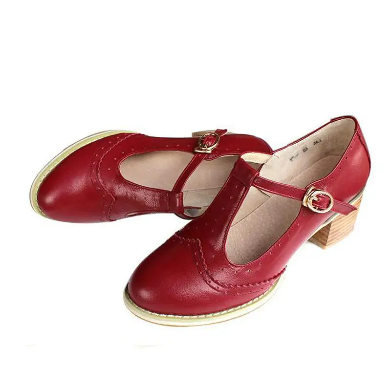 Т-образные туфли на высоком каблуке женские ручной работы из натуральной кожи