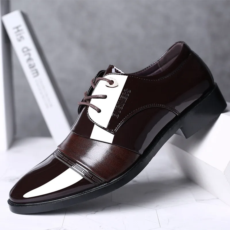 

Zezefeng Brand Men Dress Shoes New Classic Leather Men'S Suits Business Shoes Fashion Slip on Dress Shoes Men Oxfords Size 38-48