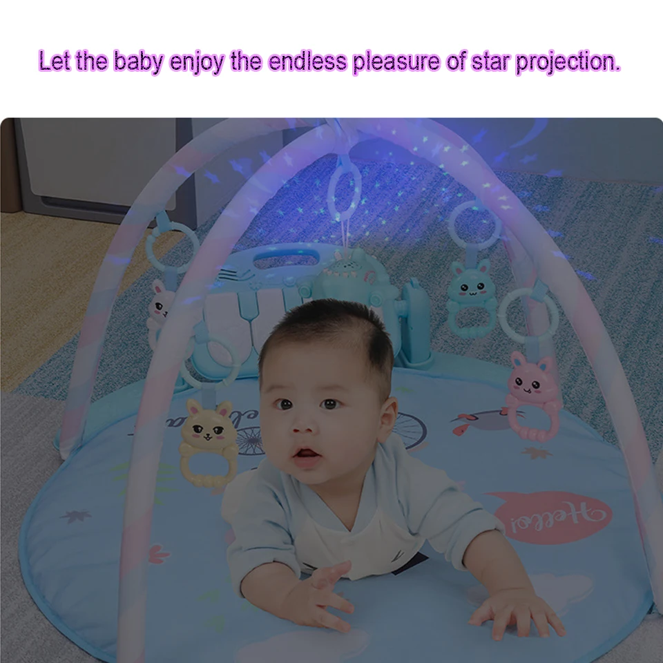 Звездный Музыкальный детский игровой коврик с пультом дистанционного