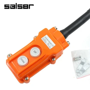 Crane Pendant Control Hoist Push Button Switch Plastic Station 2 Ways Up-Down Rainproof AC250V 5A
