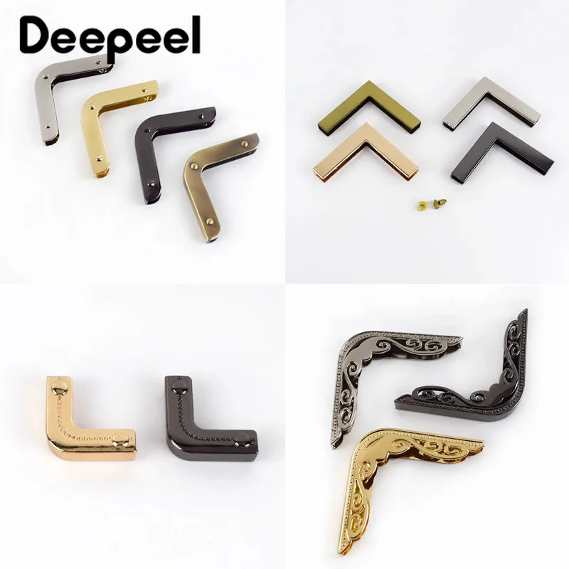 

5Pcs Deepeel 25/40/47/54mm Bag Corner with Screw Edge Protection Decoration Hardware Accessories for Handbag Metal Hook Buckle