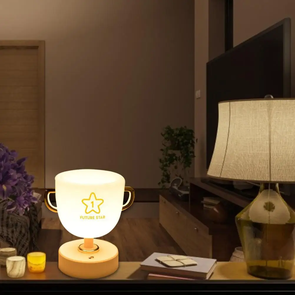 

LED Night Lights Trophy-Shaped Pen Holder Table Lamps Desktop Reading And Learning Atmosphere Lamp Household USB Night Lights