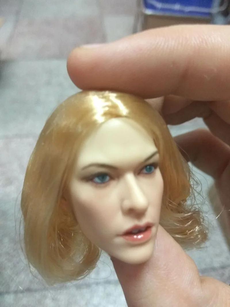 KM13-89 1/6 Milla Jovovich Blonde Hair Head Sculpt Carving Fit 12'' Female Action Figure | Figures