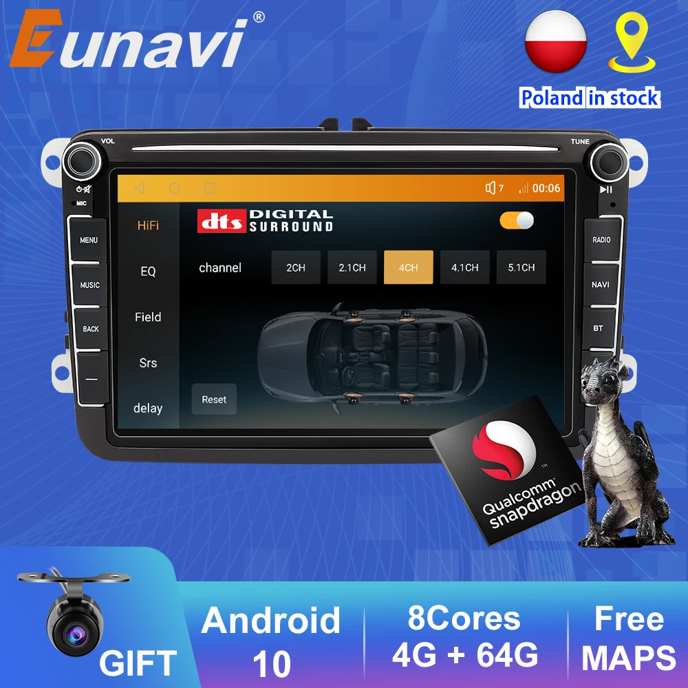 

Eunavi 2Din Android Car Radio GPS Player For VW Passat B5 B6 CC Polo GOLF 5 6 Touran Jetta Tiguan Touran Bora Magotan CC Auto