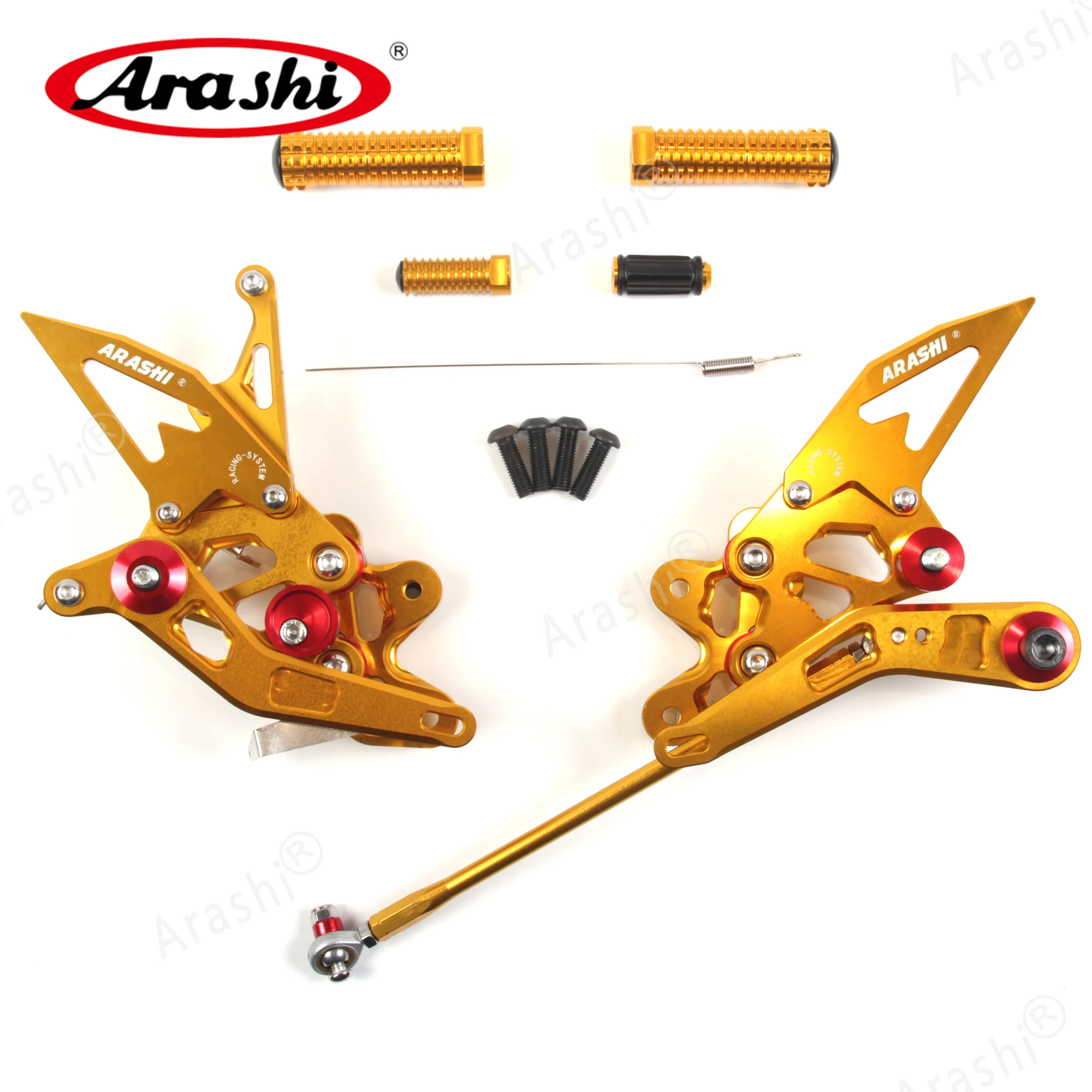 

Arashi CNC Adjustable Footrests For SUZUKI GSX-R GSX R 600 750 2006 - 2010 Motorcycle Rearset Foot Pegs GSX600R 2007 2008 2009