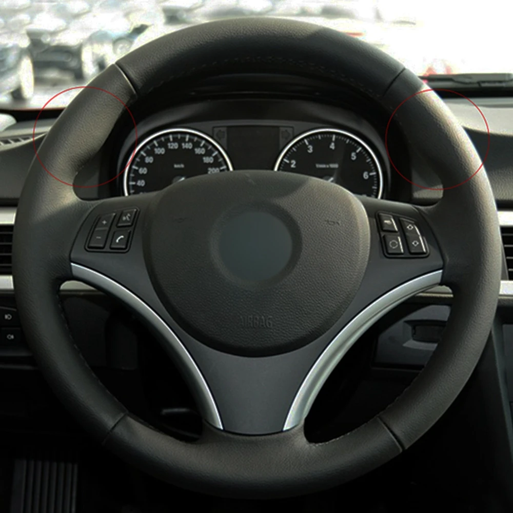 DIY ручной работы черная замша чехол рулевого колеса автомобиля для BMW M Sport 3 серии