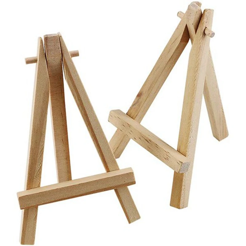 

40 Mini DIY Wooden Frame Artist Wooden Easel Wedding Table Card Stand Display Stand Party Decoration 15X8cm Easel