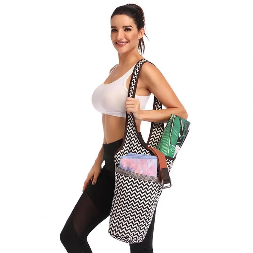 

Yoga Mat Bag Wear Resistant Foldable Reusable Yoga Mat Bag Carrier with Deep Pocket for Girl
