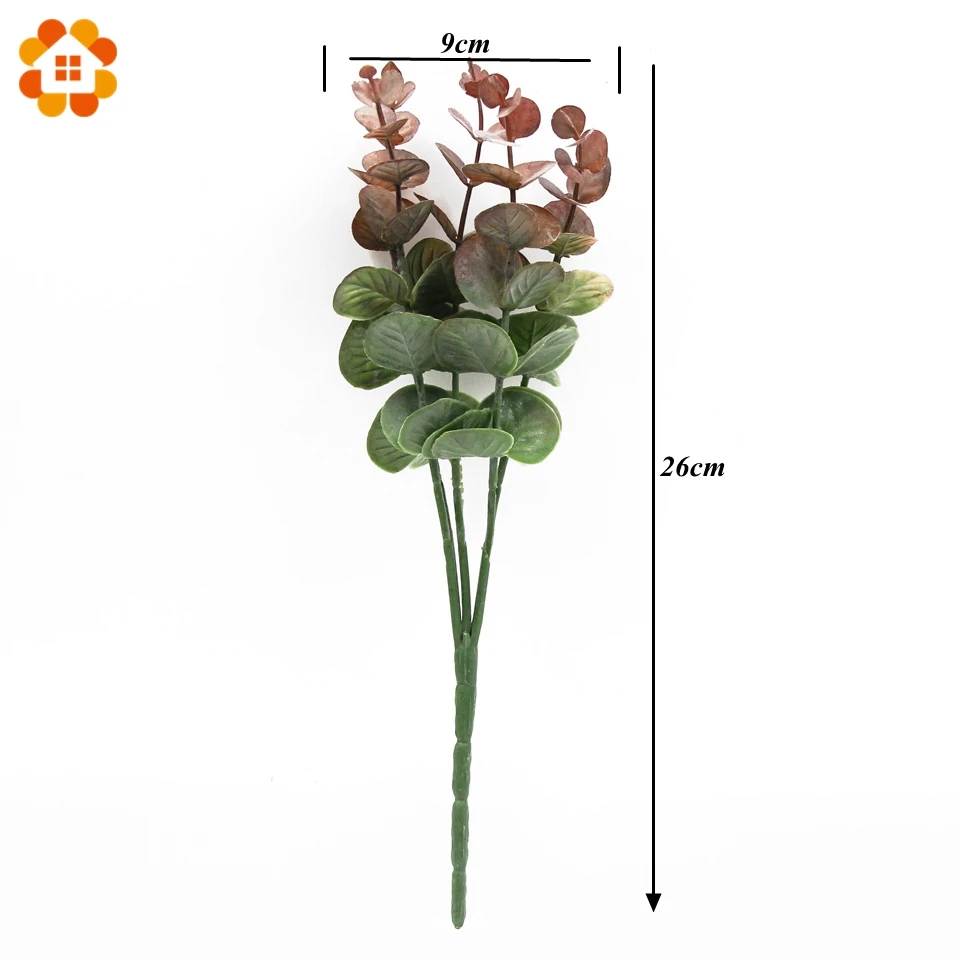 Искусственные листья травы 1 ветка DIY Пластиковые Зеленые растения поддельные