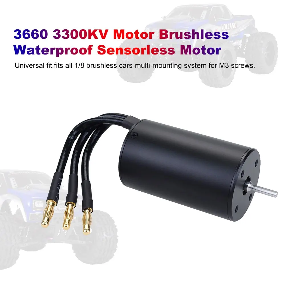 Новый 3650 2300/3100/3900KV/3660 2600/333800KV мотор с 60A ESC комплект водонепроницаемый бесщеточный
