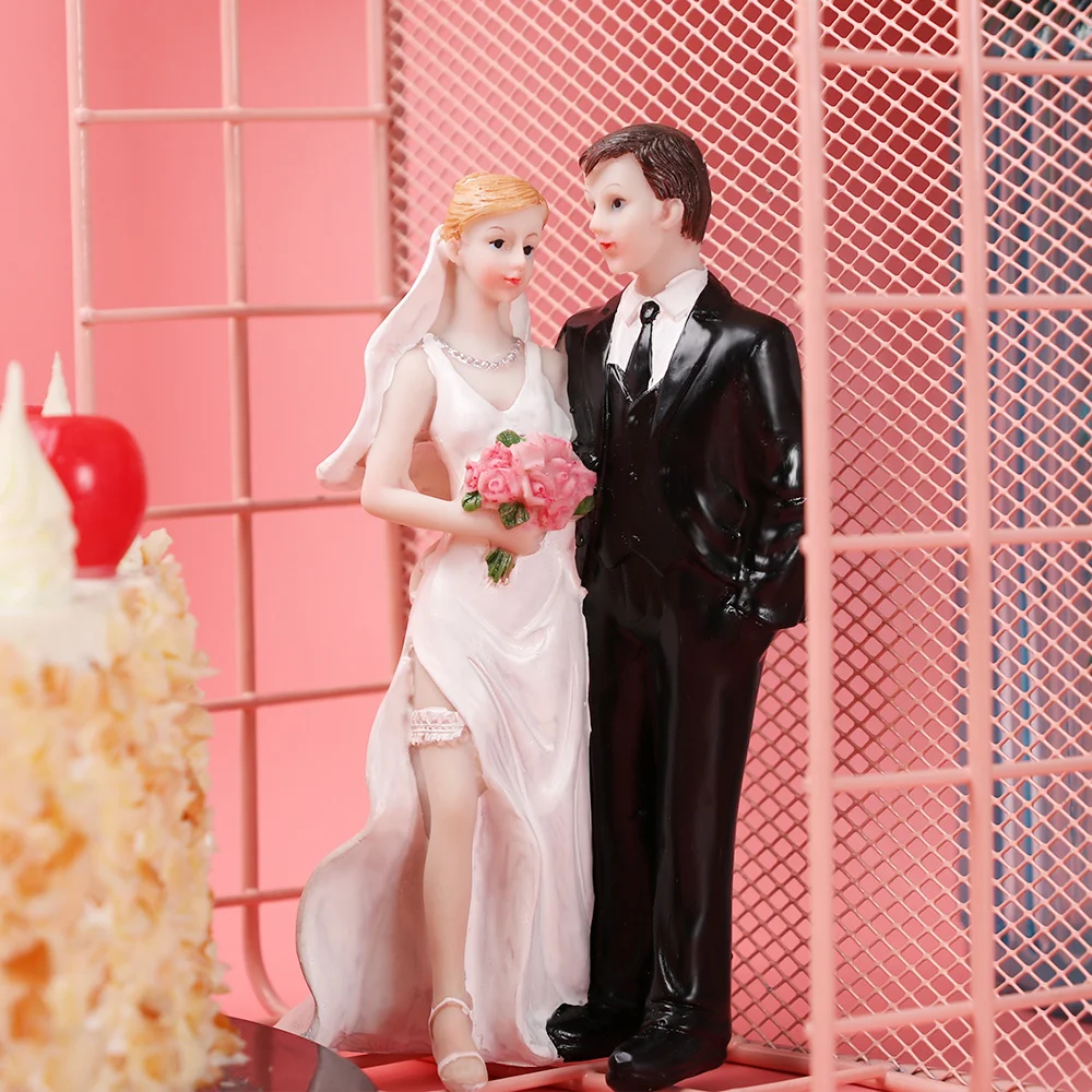 Элегантный Топпер для торта невесты жениха пары свадебное украшение из смолы