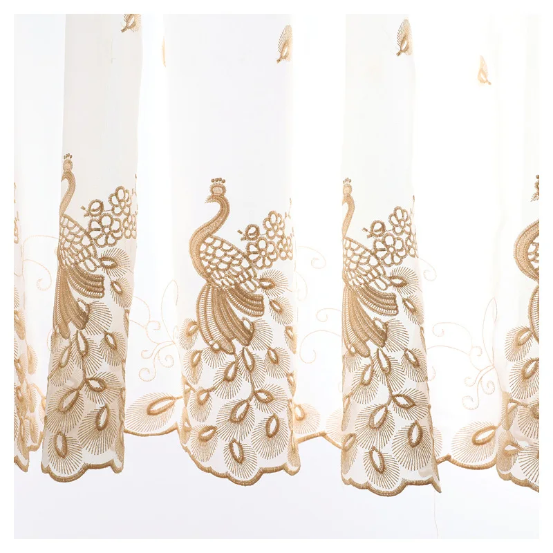 1 шт. шторы с карманом для штанги вышивкой кухни офиса столовой галстук вуаль