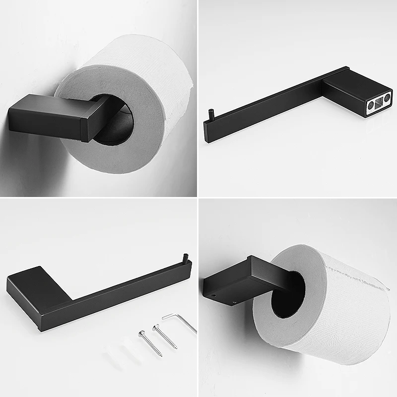 Держатель для полотенец из нержавеющей стали черный держатель двойная вешалка