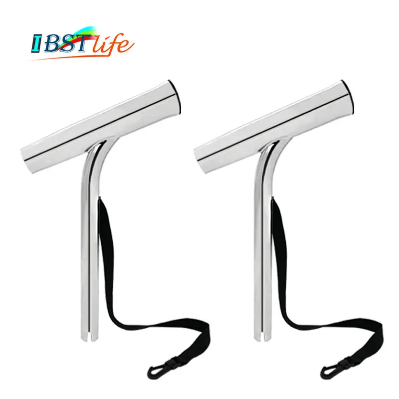 

2PCS Mirror Polished Stainless steel 316 Outrigger Fishing Rod Pole Holder pole bracket support for Marine Boat Yacht tackle