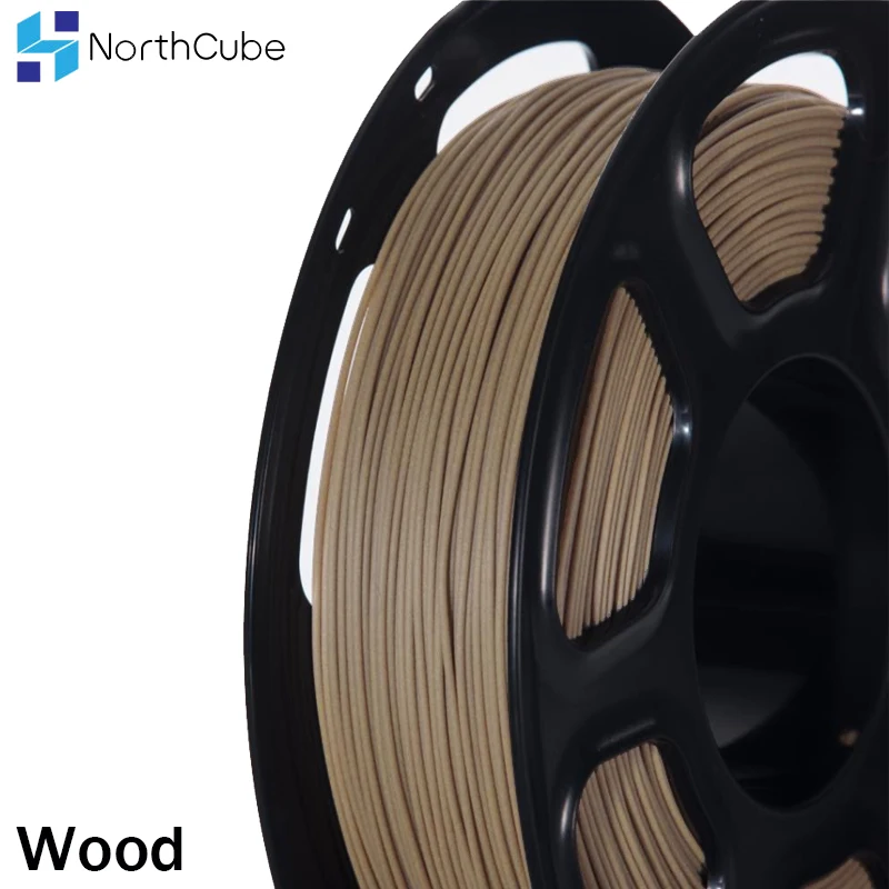 NorthCube 3D Printer Wood Fiber PLA Filament 1.75mm 0.8KG/Roll Wooden Effects Similar Color Filament for 3D Printer