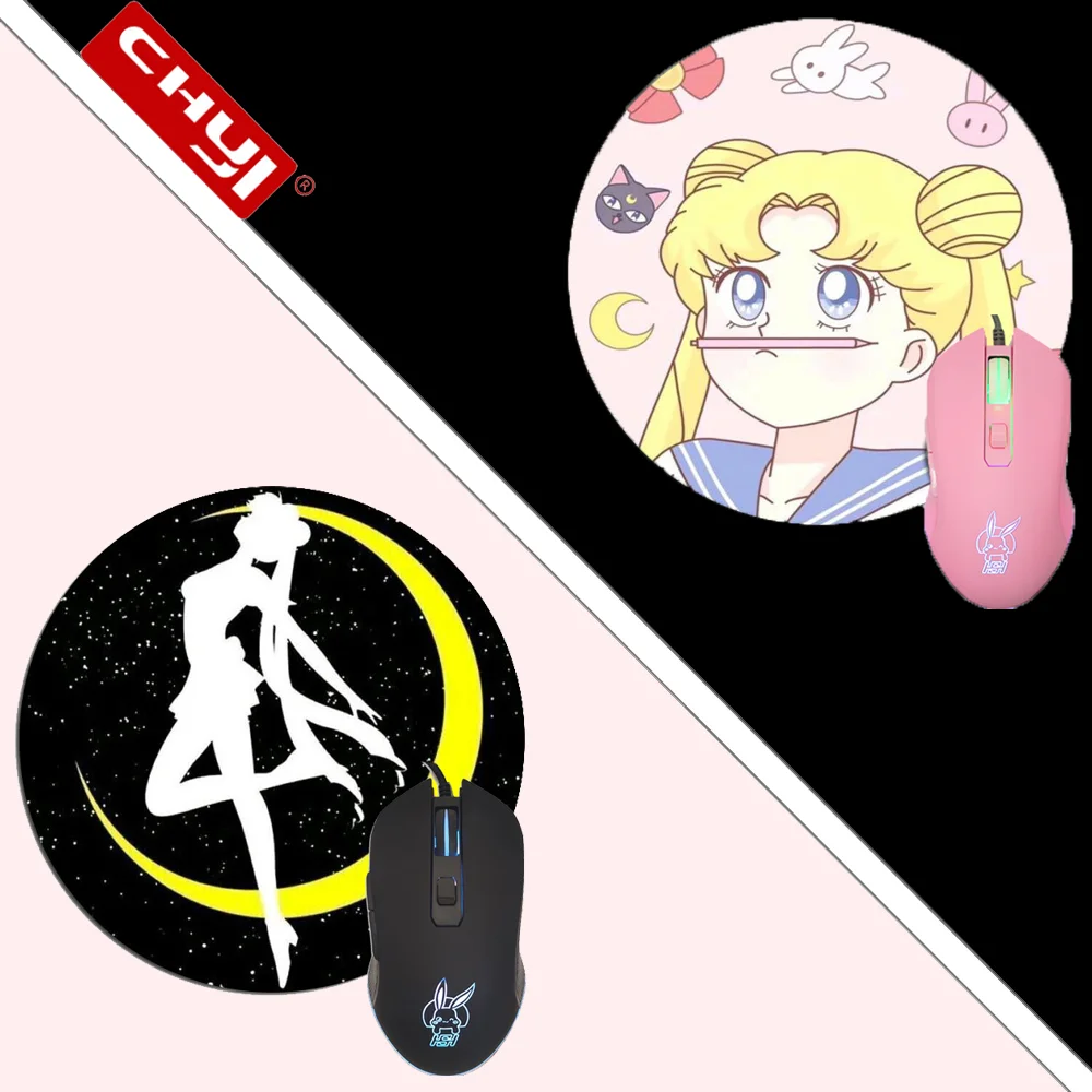 USB-мышь Компьютерная Оптическая Проводная с мультяшным принтом, 2400DPI