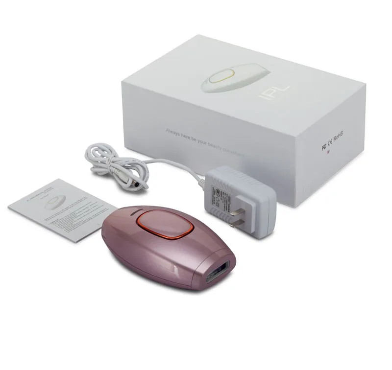 Pink WITH GIFT BOX Мини Ручной лазерный эпилятор, устройство для перманентного удаления волос на лице, лазерное устройство для удаления волос на все тело, 300000 вспышек - Цвет: Pink WITH GIFT BOX