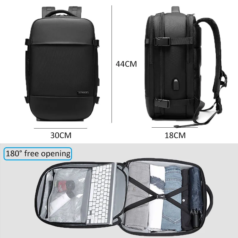 Многофункциональный мужской рюкзак для путешествий с защитой от кражи Большой