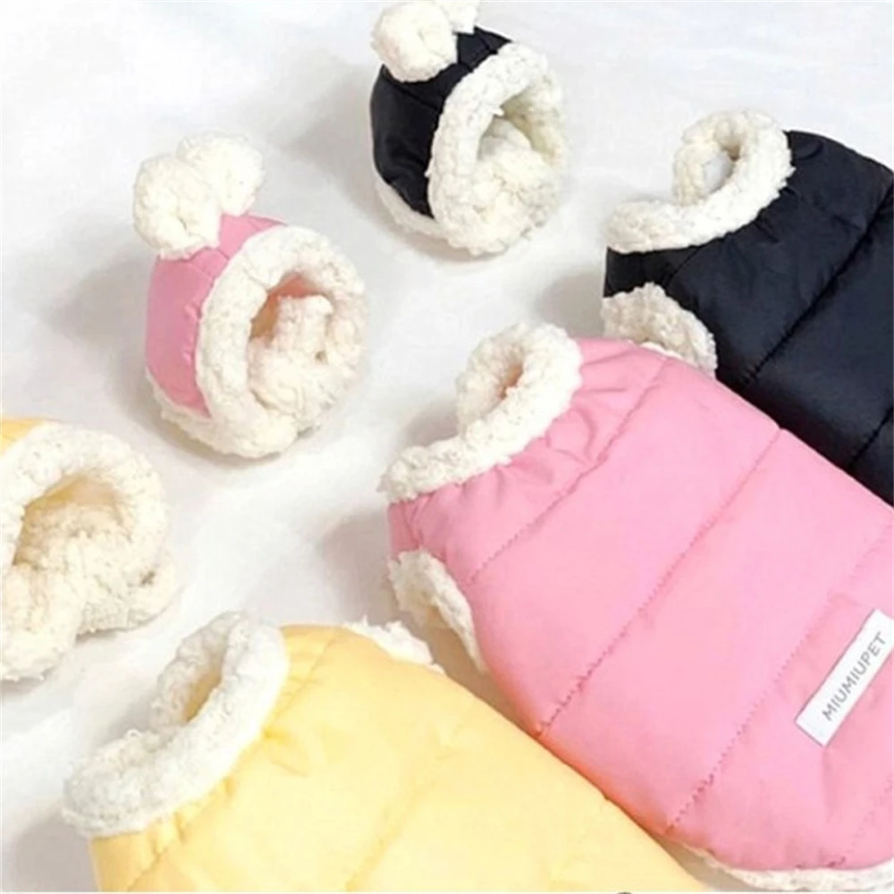 

Bunny Cotton Dog Coat Warm Pet Clothes Teddy Bichon Hiromi Cat Small dog Autumn and Winter Pet Clothes Thickened Warmth With Hat