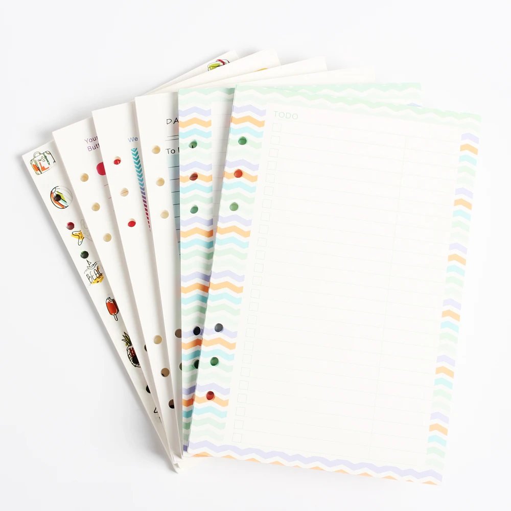 Новые оригинальные креативные спиральные Блокноты с 6 отверстиями внутренний