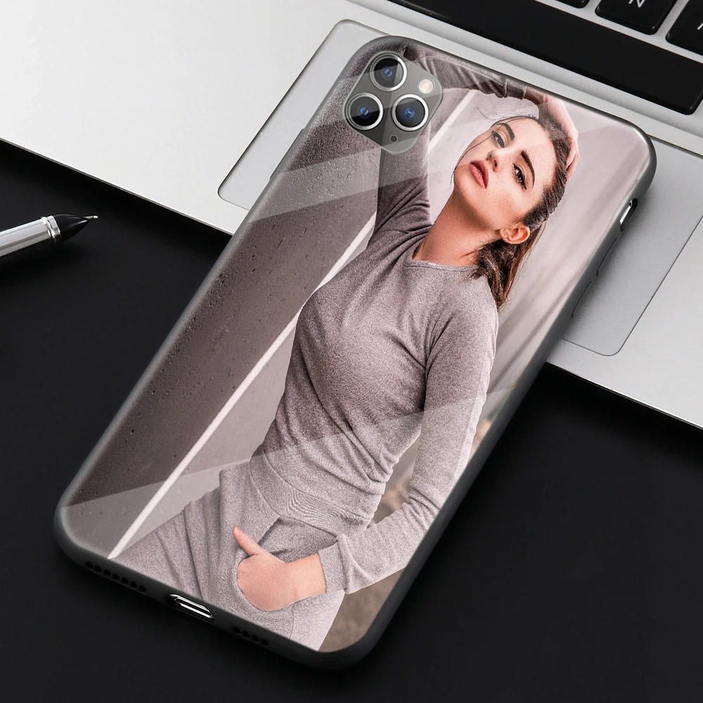 Индивидуальный чехол из закаленного стекла для телефона iPhone12 мини 11 Pro Max X XR XS 8 7 6s