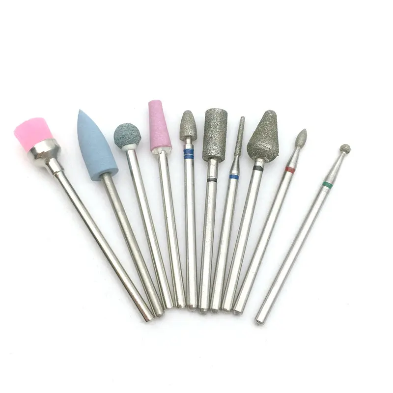 10 шт./кор. и сверлами для ногтей набор пилка Электрический Роторный заусенцев