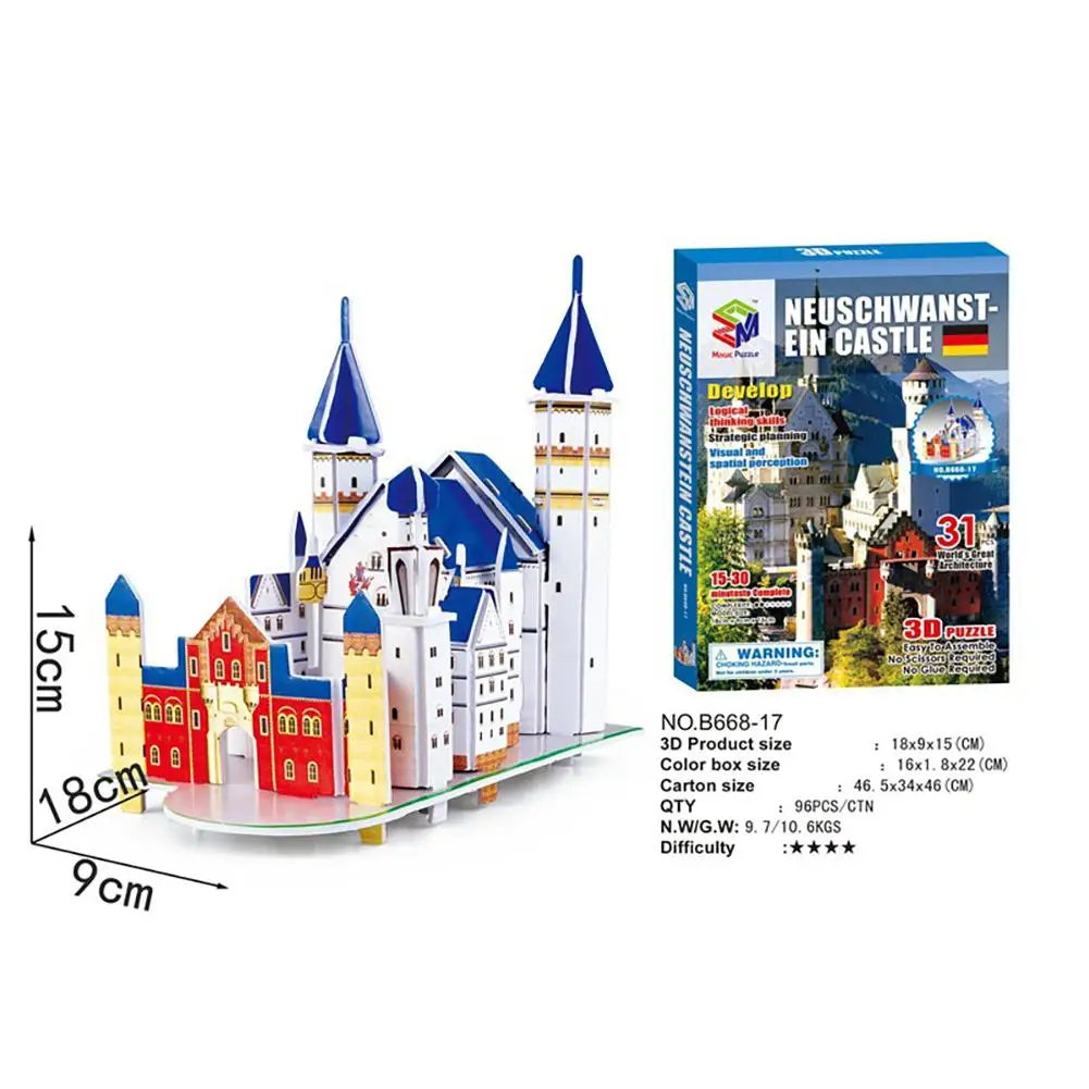 Игрушка-Известое здание 3d головоломка для DIY