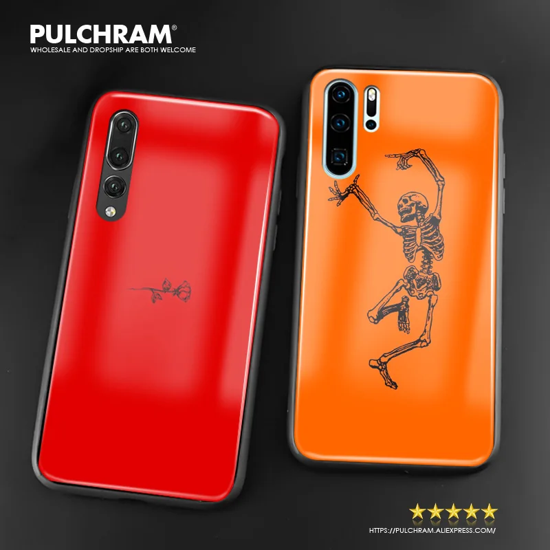 Минималистичный мягкий силиконовый стеклянный чехол для Huawei Honor V Mate P 9 10 20 30 Lite Pro