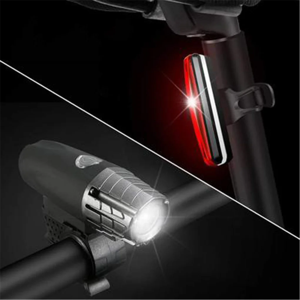 360 градусов вращения велосипед передний задний фонарь светильник зарядка через