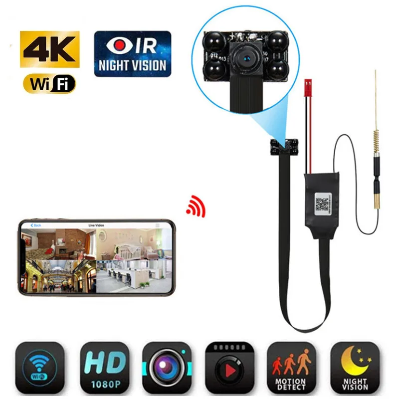 HD 1080P DIY портативная Wi Fi IP мини камера P2P инфракрасная ночного видения Удаленный