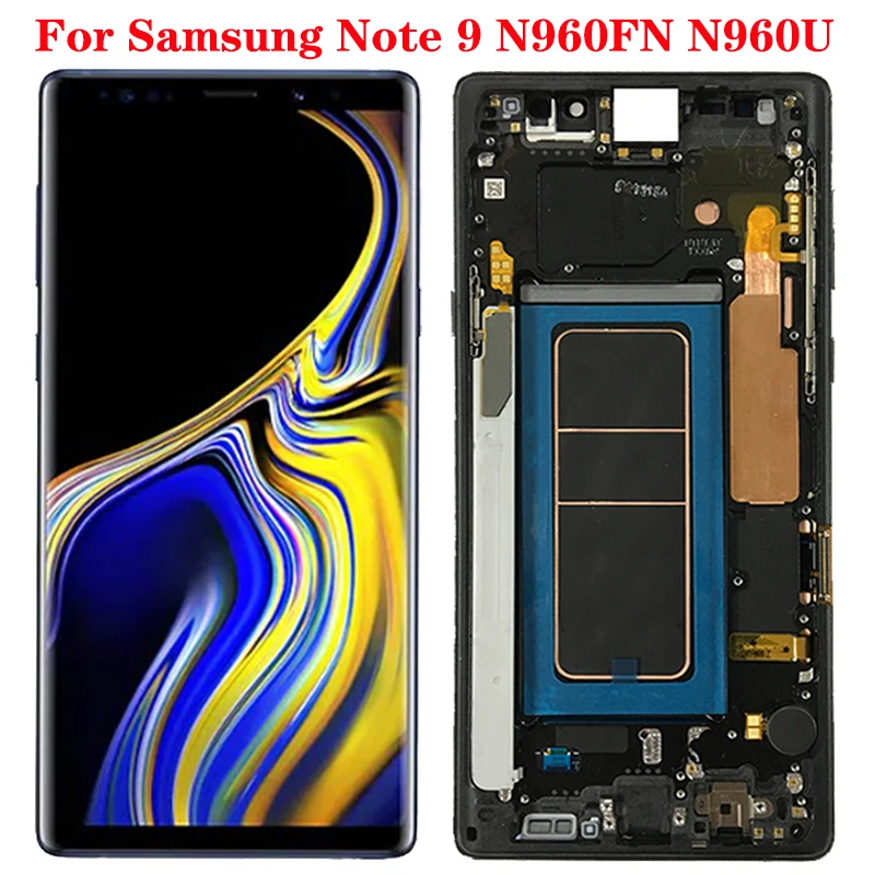 Оригинальный ЖК-дисплей N960 для Samsung Galaxy Note 9 ЖК-дисплей с рамкой дигитайзер в сборе NOte 9 N960D N960DS ЖК-дисплей ремонт