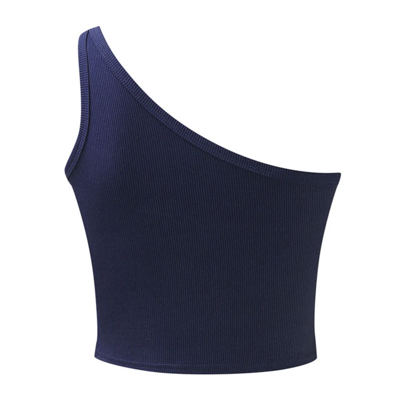 

Bra Womens Without Underwire Fashion One Shoulder Tank Tops Ladies Sexy High Quality Cami Swing Vest Clubwear Sport Bra