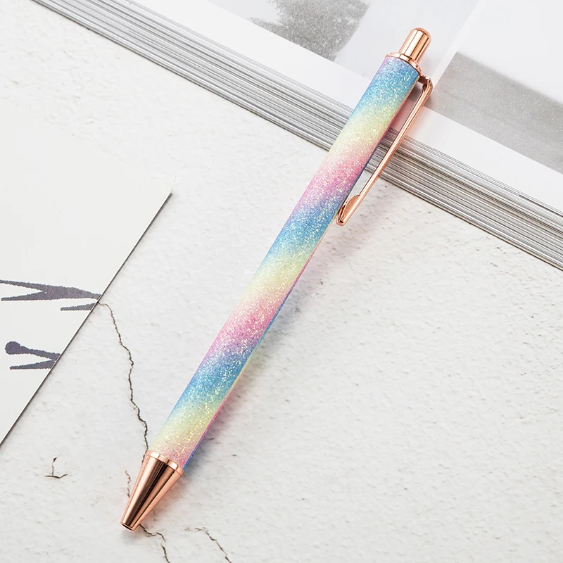 

Creative Gold Chalk Metal Press Ballpoint Pen Gift Advertisement Signature Pen School Supplies Office Stationery Wholesale