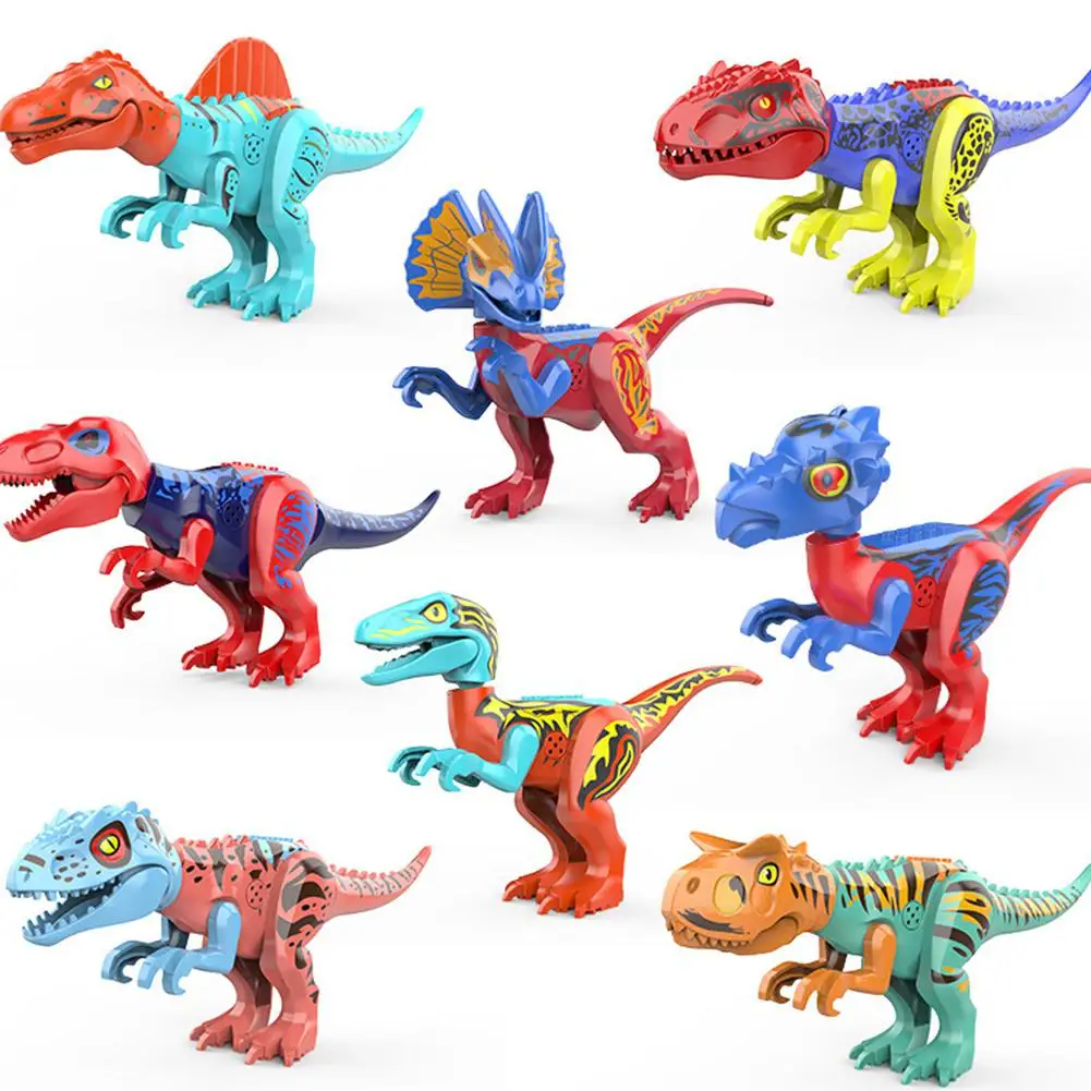 Colorful Dinosaur Assembled Building Blocks With Music Large Model Toy For Kids Children | Игрушки и хобби