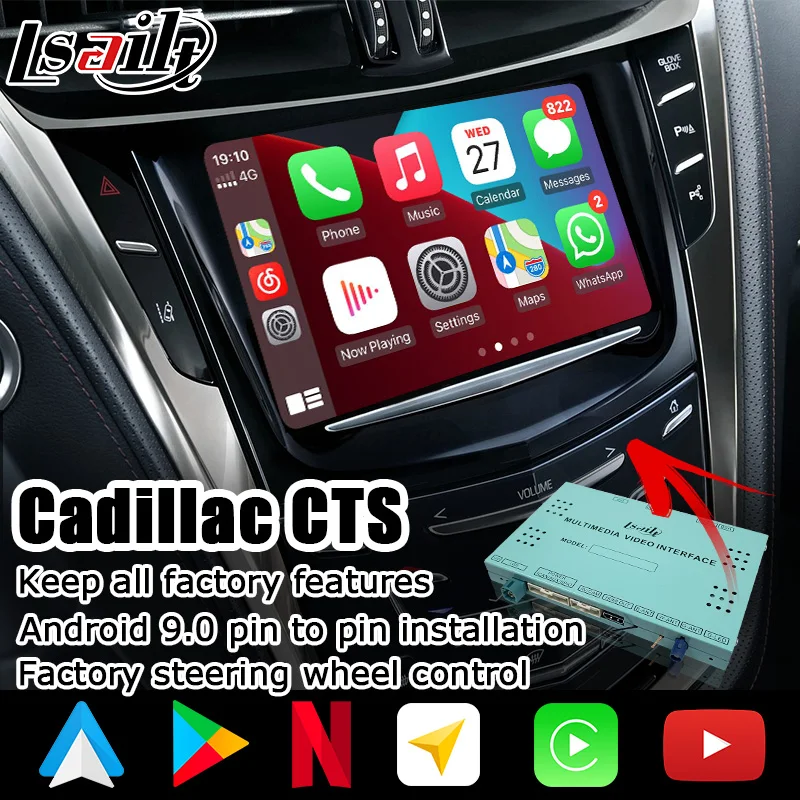 Интерфейс Android / carplay для Cadillac CTS XTS XT5 GPS-навигация видеоинтерфейс mylink CUE intellilink system
