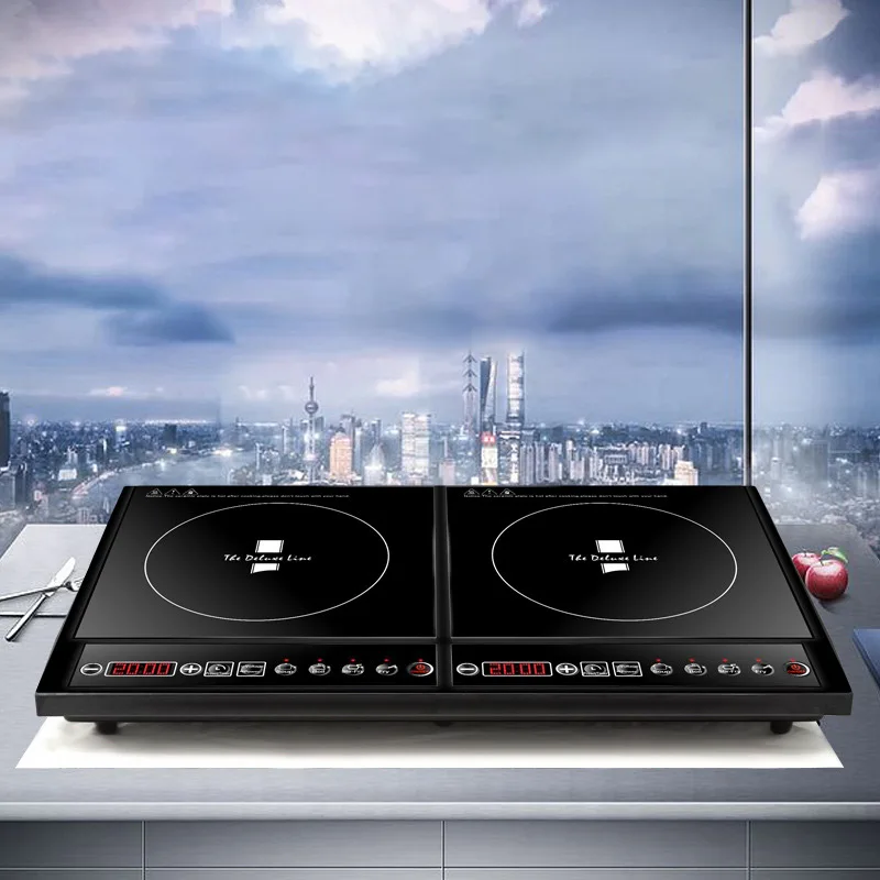Индукционная плита варочная панель с двумя горелками бытовой котел высокой