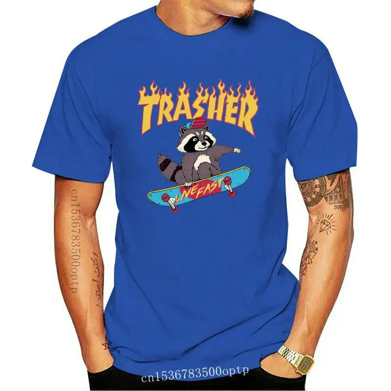 

New TEEHUB Casual Trasher Men T-Shirt Fashion Cartoon Lemur Printed Hipster Tshirts Short Sleeve t shirts Basic Tee