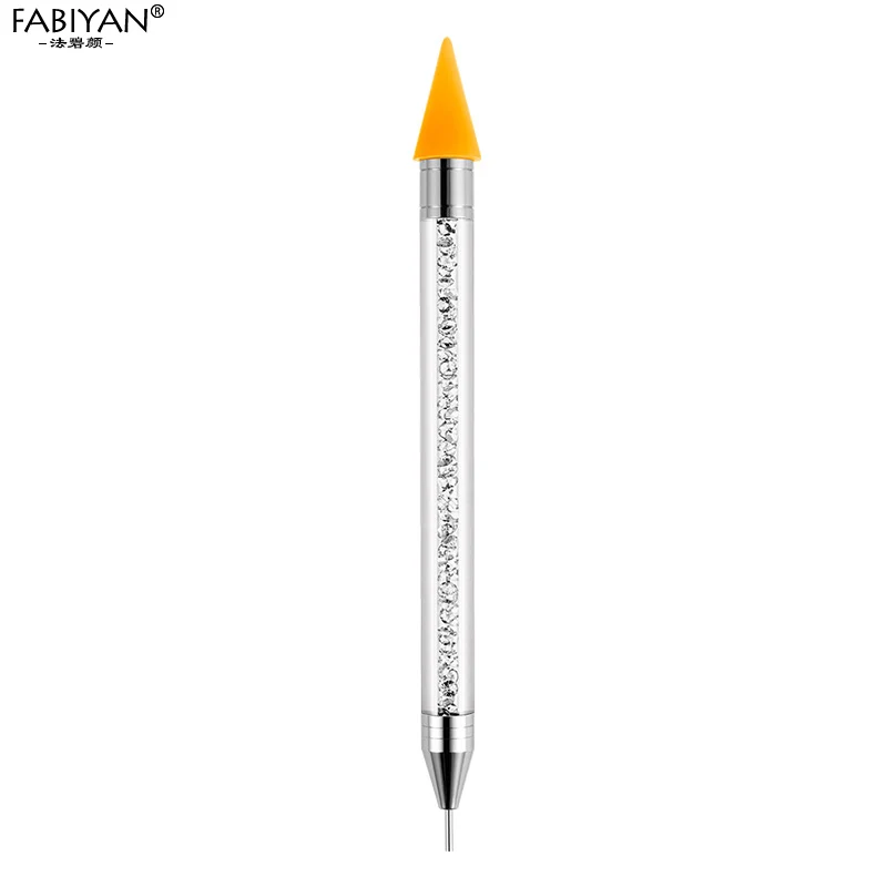 Двусторонняя самоклеящаяся ручка Стразы для дизайна ногтей кисточка нанесения