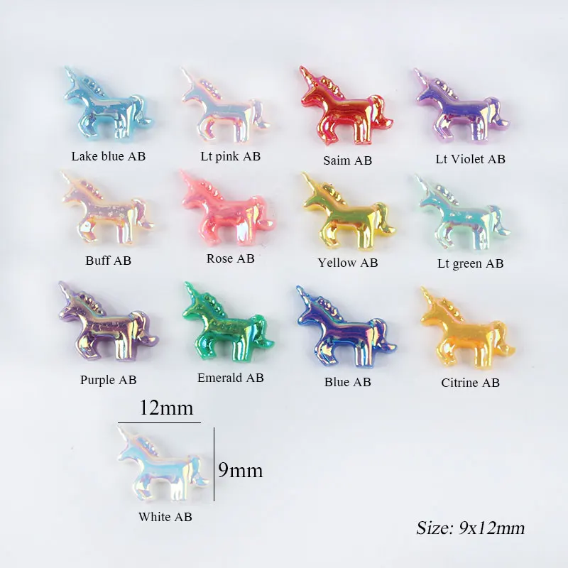 

Новые полимерные Стразы 9x12 мм Aurora Unicorn, с плоской задней поверхностью, разные цвета, для дизайна ногтей, 30 шт./100 шт., аксессуары для самостоятельного маникюра