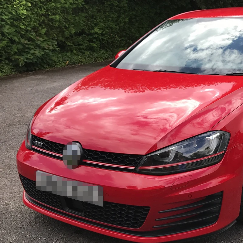 1 пара для VW Golf MK7 GTI 2014-2017 глянцевая черная Автомобильная передняя