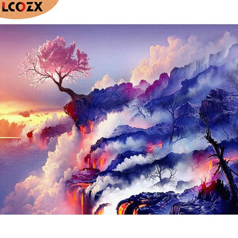 Алмазная живопись LCOZX 5D страна чудес вышивка крестиком мозаика из страз наборы